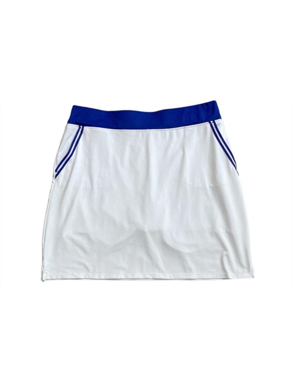 Court Haley Tennis Skort Womens Medium White Blue Pull On Athletic Golf Skirt